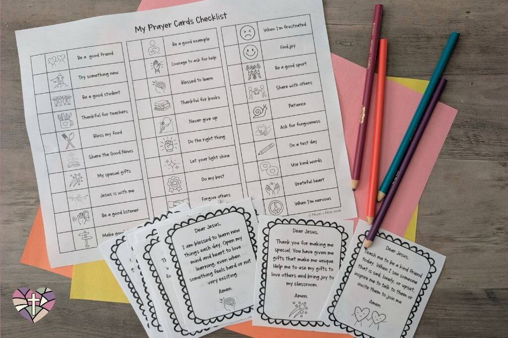 catholic prayer cards for students